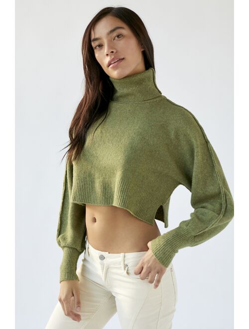 Urban Outfitters UO Finley Cropped Turtleneck Sweater