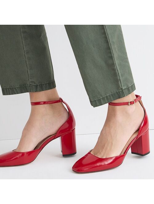 J.Crew Maisie ankle-strap heels in leather
