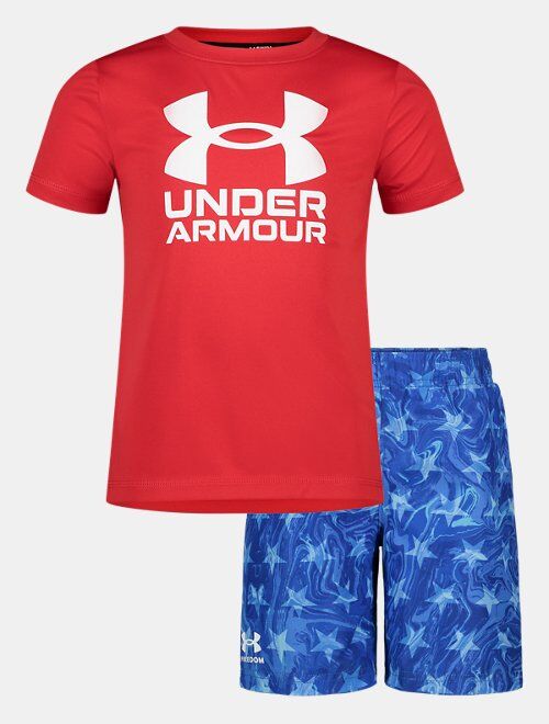 Under Armour Boys' Toddler UA Liquid Star Surf Shirt & Volley Shorts Set