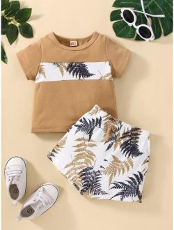 Baby Tropical Print Tee Shorts