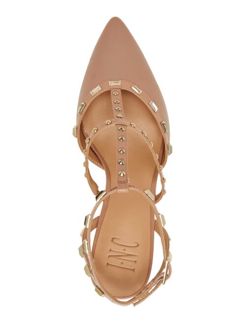INC INTERNATIONAL CONCEPTS Carma Pointed Toe Studded Kitten Heel Pumps, Created for Macy's