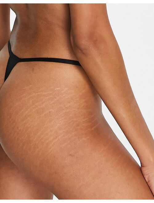 New Look lace thong in black