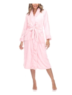 Women's Long Cozy Loungewear Belted Robe
