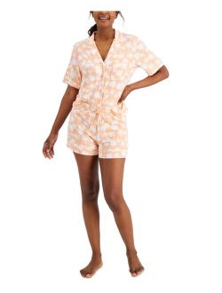 JENNI Women's Notch Collar Top & Shorts Sleep Set, Created for Macy's