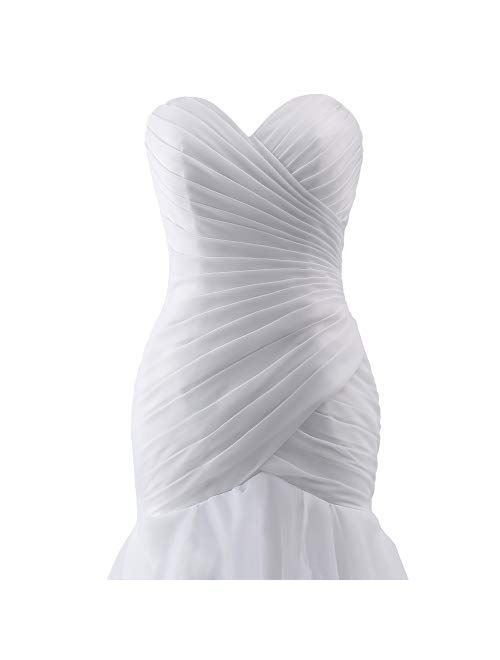 Jaeden Wedding Dress for Bride Mermaid Bridal Gowns Trumpet Wedding Gown for Women Ruffles Wedding Dresses