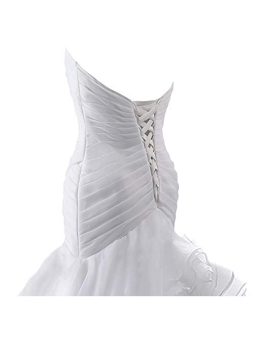 Jaeden Wedding Dress for Bride Mermaid Bridal Gowns Trumpet Wedding Gown for Women Ruffles Wedding Dresses