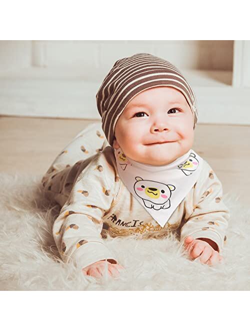 Baby Bandana Drool Bibs Soft and Absorbent Cotton Teething Bibs for Newborn Boys Girls By Joysiya