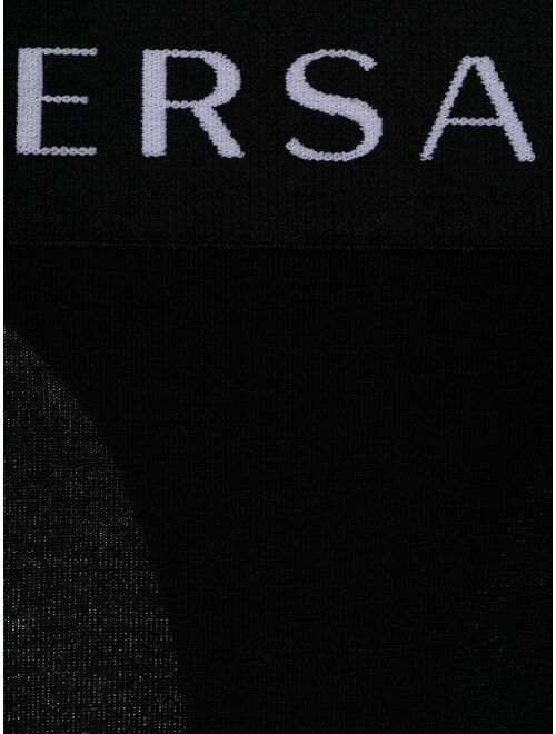 Versace logo waistband thong