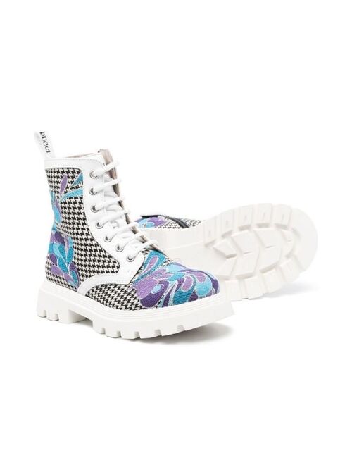 PUCCI Junior leather lace-up boots