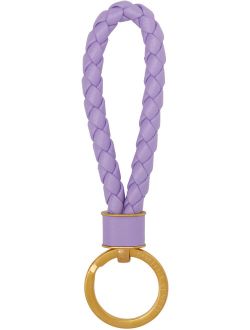 Purple Intrecciato Keychain