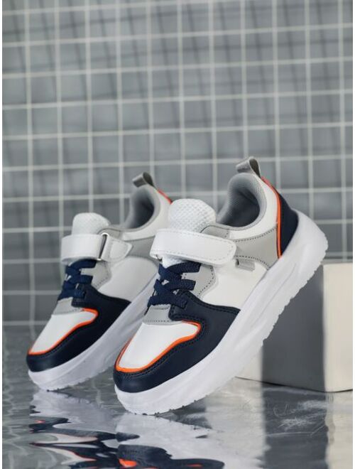 Shein Boys Color Block Lace-up Front Skate Shoes