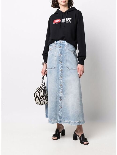 Diesel A-line denim skirt