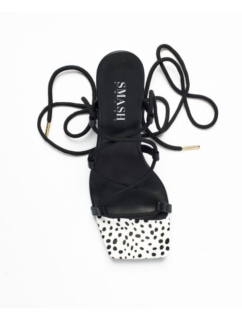 SMASH Shoes Women's Ashley Block Heels Strappy Dress Sandals