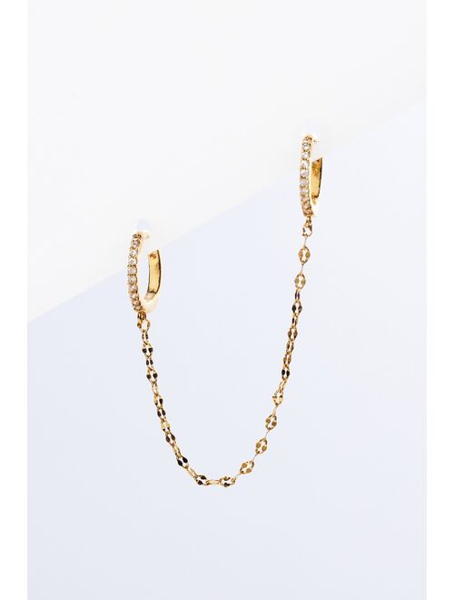 Anthropologie Crystal Chain Earring
