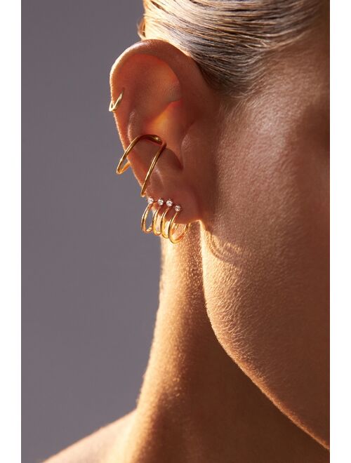 Anthropologie Crystal Hoop Earrings