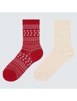 HEATTECH Socks (2 Pairs)(Fair Isle)