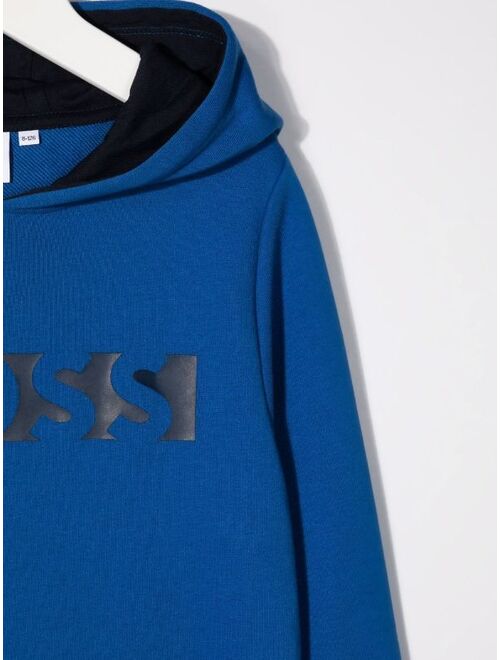 Hugo Boss BOSS Kidswear logo-print long-sleeve hoodie