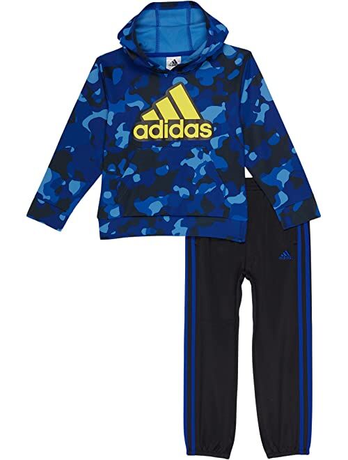 adidas Kids Camo Fleece Hooded Pullover Set (Toddler/Little Kids/Big Kids)