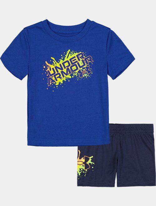 Under Armour Boys' Infant UA Splatter Logo Short Sleeve & Shorts Set