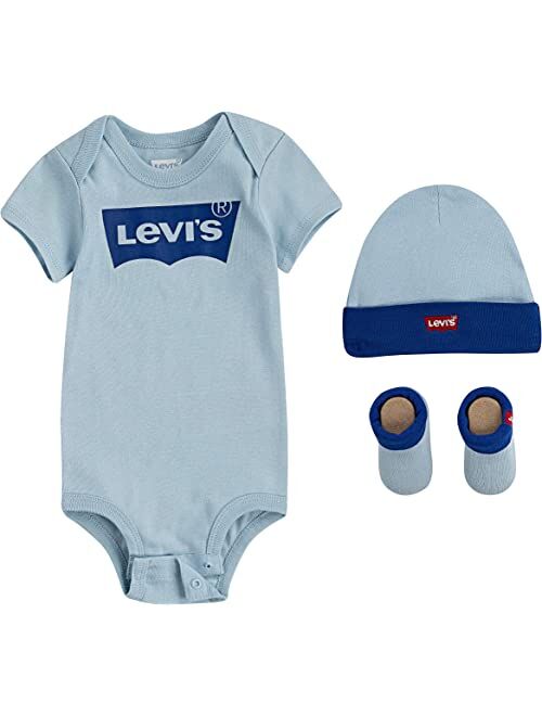 Levi's Baby Bodysuit, Hat and Bootie 3 Piece Set