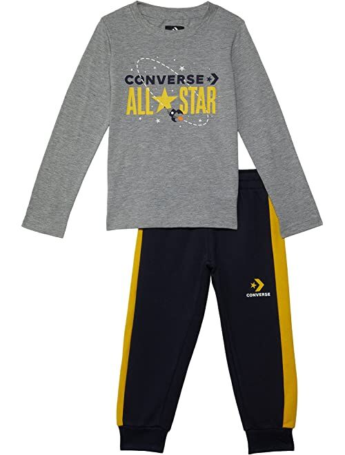 Converse Kids All Star Metallic Long Sleeve & Joggers (Little Kids)