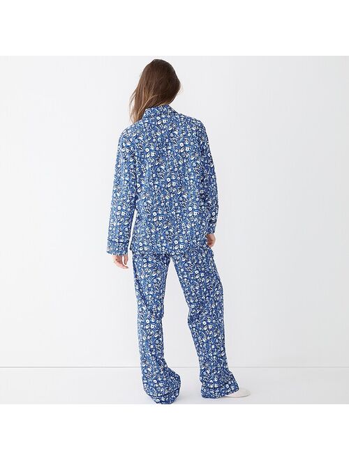 J.Crew Long-sleeve cotton poplin pajama set in floral flourish