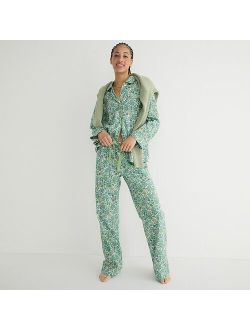 Long-sleeve cotton poplin pajama set in fete floral