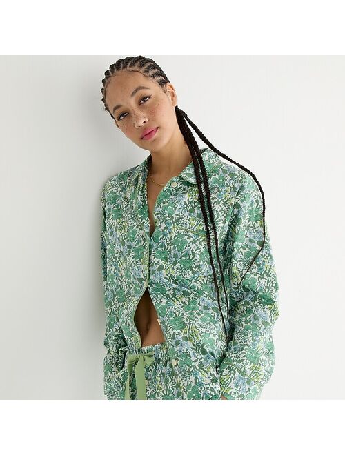 J.Crew Long-sleeve cotton poplin pajama set in fete floral