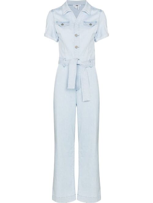 PAIGE Anissa tied-waist short-sleeve jumpsuit