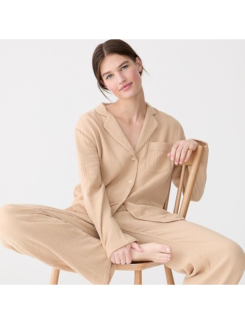 J.Crew Soft gauze long-sleeve pajama set
