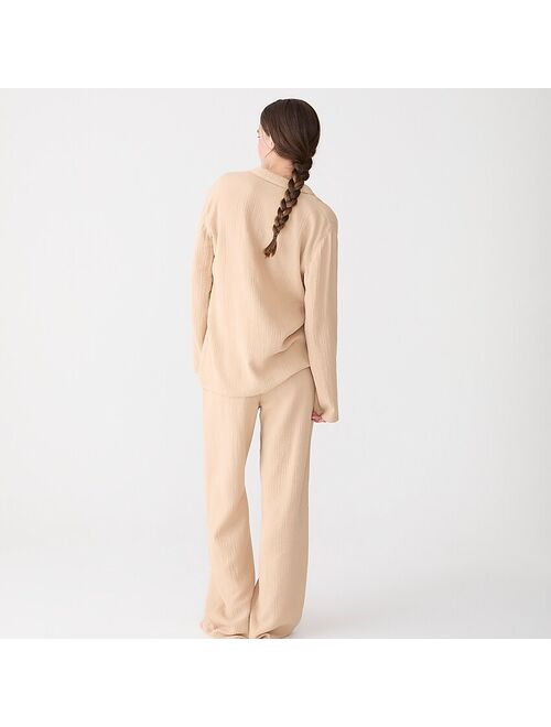 J.Crew Soft gauze long-sleeve pajama set