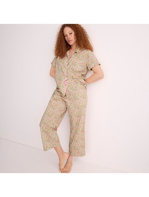 J.Crew Cotton poplin short-sleeve pajama set in peony floral