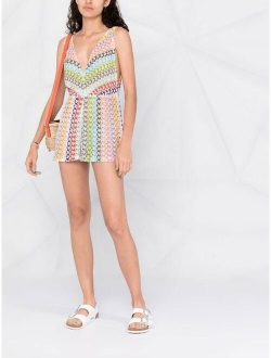 Missoni woven striped playsuit