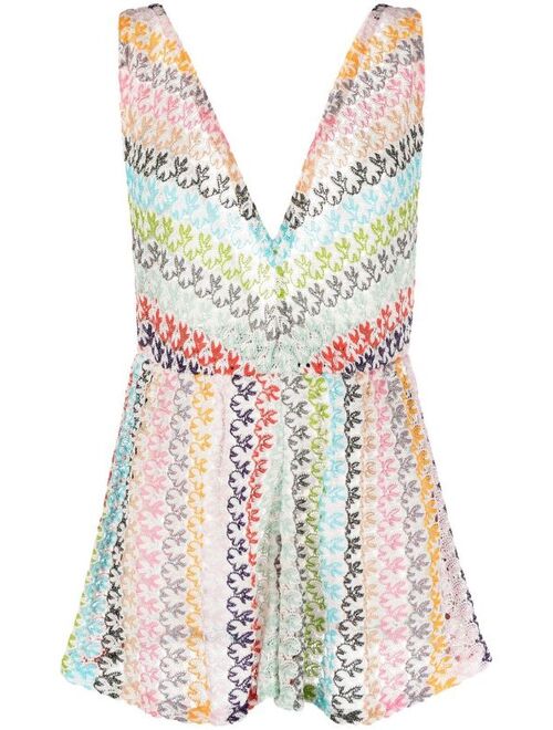 Missoni woven striped playsuit