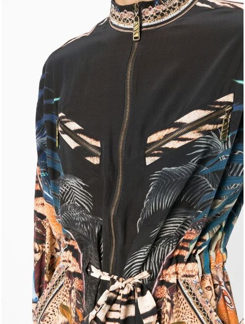 Camilla drawstring zipped jumpsuit