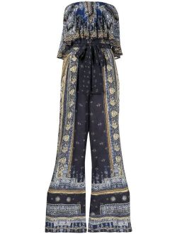 Camilla printed off-shoulder silk jumpsuit