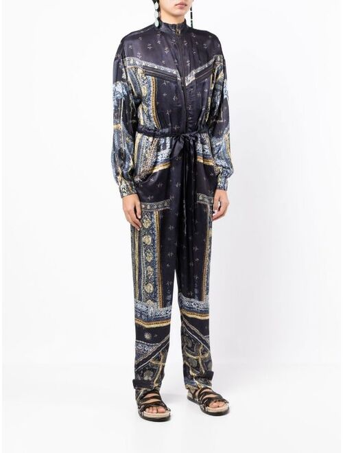 Camilla printed zip-front jumpsuit