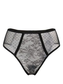 lace-detail high waisted briefs