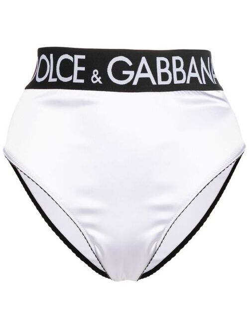 Dolce & Gabbana logo-waistband satin briefs