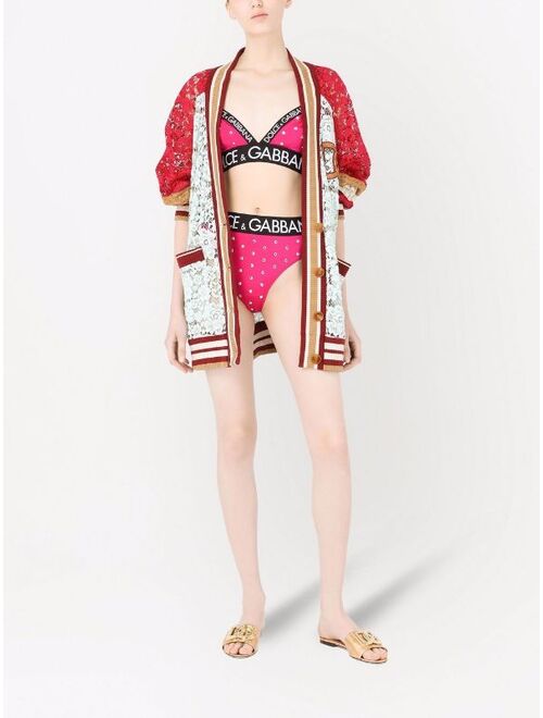 Dolce & Gabbana rhinestone-embellished high-waisted briefs