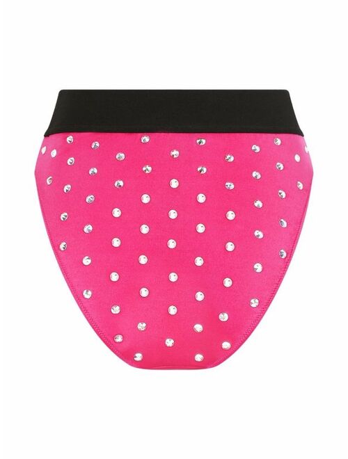 Dolce & Gabbana rhinestone-embellished high-waisted briefs