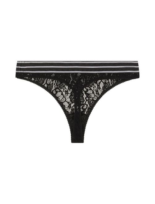 Dolce & Gabbana logo-waistband lace thong