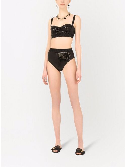 Dolce & Gabbana high-waisted sequin briefs