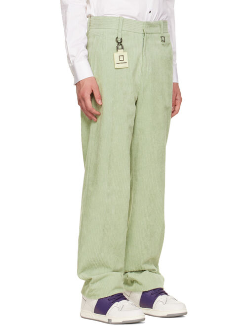 WOOYOUNGMI Green Straight-Leg Trousers