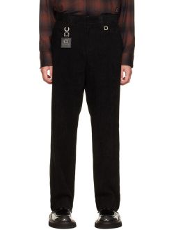 WOOYOUNGMI Black Straight-Leg Trousers
