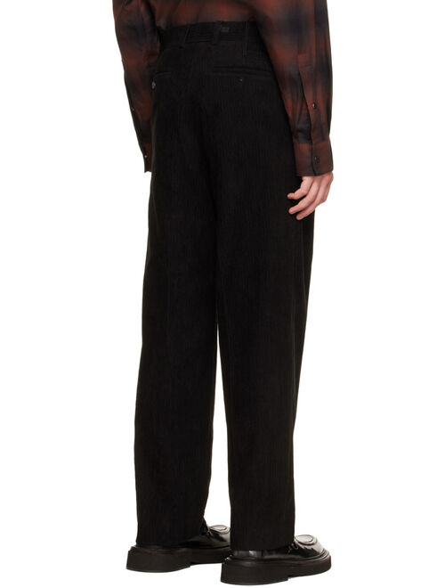 WOOYOUNGMI Black Straight-Leg Trousers