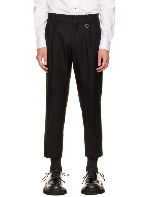 Buy WOOYOUNGMI Black Cropped Trousers online | Topofstyle