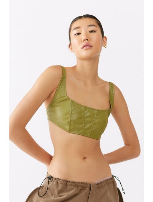 Out From Under Beau Faux Leather Bra Top