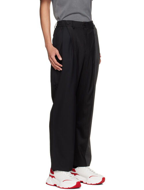 FENG CHEN WANG Black Patchwork Trousers