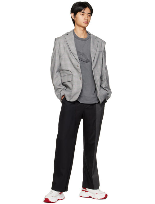 FENG CHEN WANG Black Patchwork Trousers